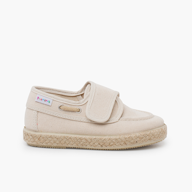 Rustikale Segelschuhe gewaschener Canvas Roh