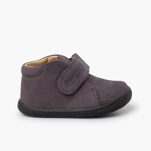 Barfuß-Stiefel aus Veloursleder für Kinder Grau
