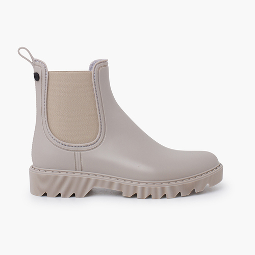 Regenstiefeletten mit elastischen Einsätzen für Mädchen und Frauen Beige