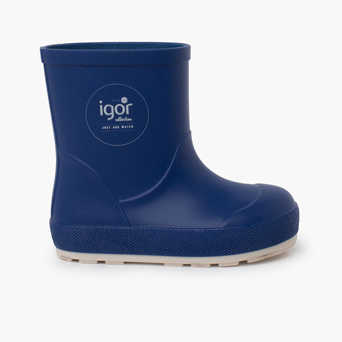 Barfuß-Regenstiefel im Yogi-Nautik-Stil Jeansblau