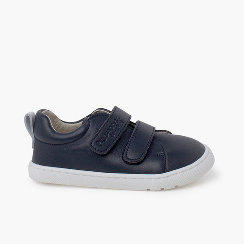 Barefoot-Sneakers in Farben mit doppeltem Klettverschluss Navy Blau