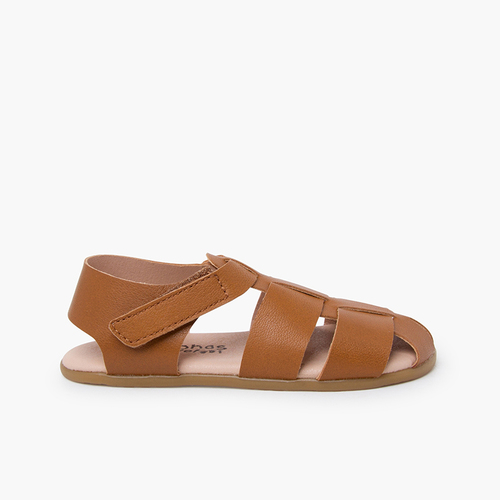 Barefoot-Sandalen Riemen Leder Leder