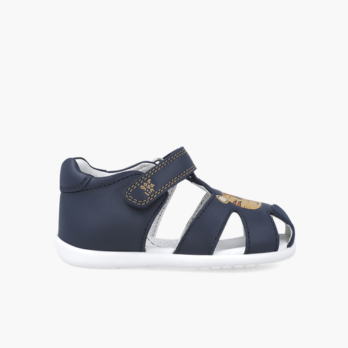 Garvalín Unisex flexible Sandalen Löwenmotiv Marineblau