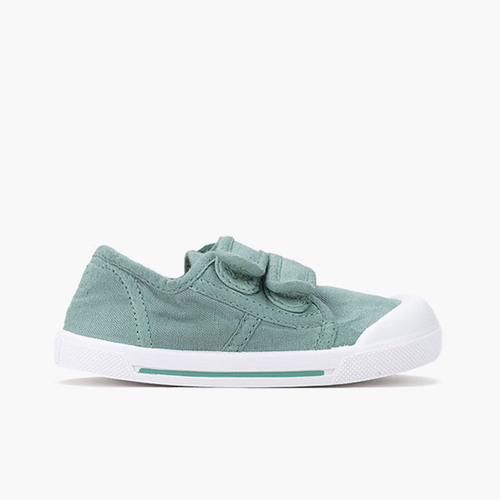 Barefoot-Leinenschuhe Sohle Streifen Matcha Grün