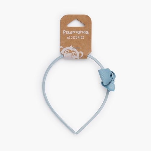 Haarreif Schleife Ripsband Aquamarin