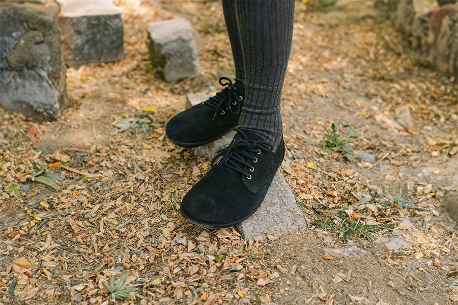 Barefoot-Schnürschuhe Blucher Veloursleder