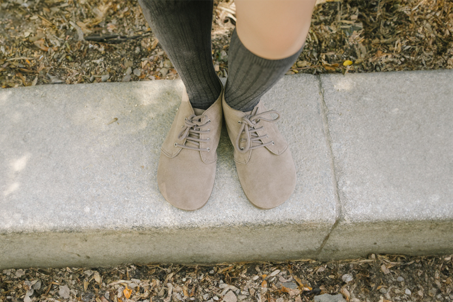 Barfuß-Wildlederstiefel Schnürung