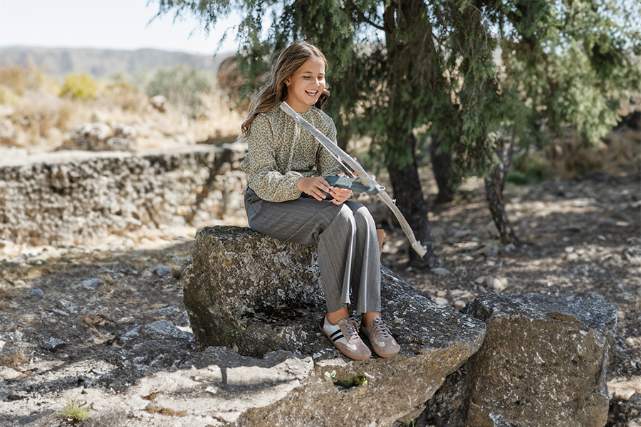 Kombinierte Barefoot-Sneaker Glanz und Streifen