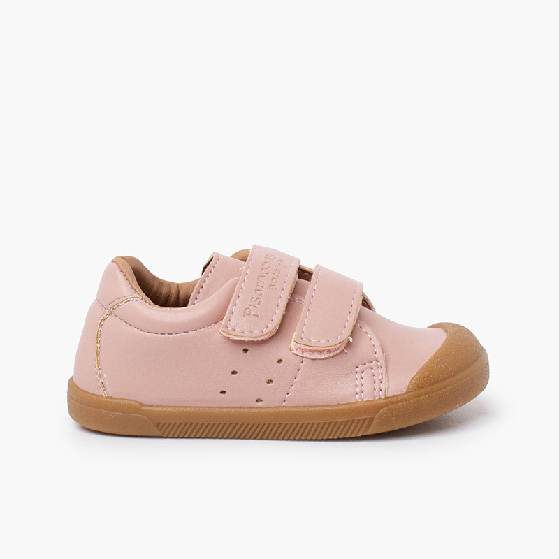 Weiche Barefoot-Sneaker veganem Leder Rosa