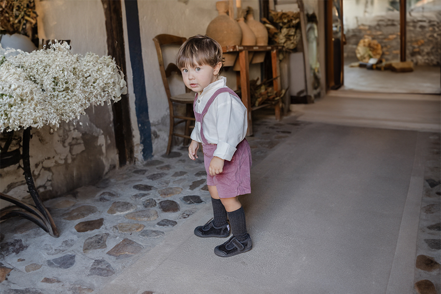 Barfuß- Riemchenschuhe Samt Zehenkappe Gummi