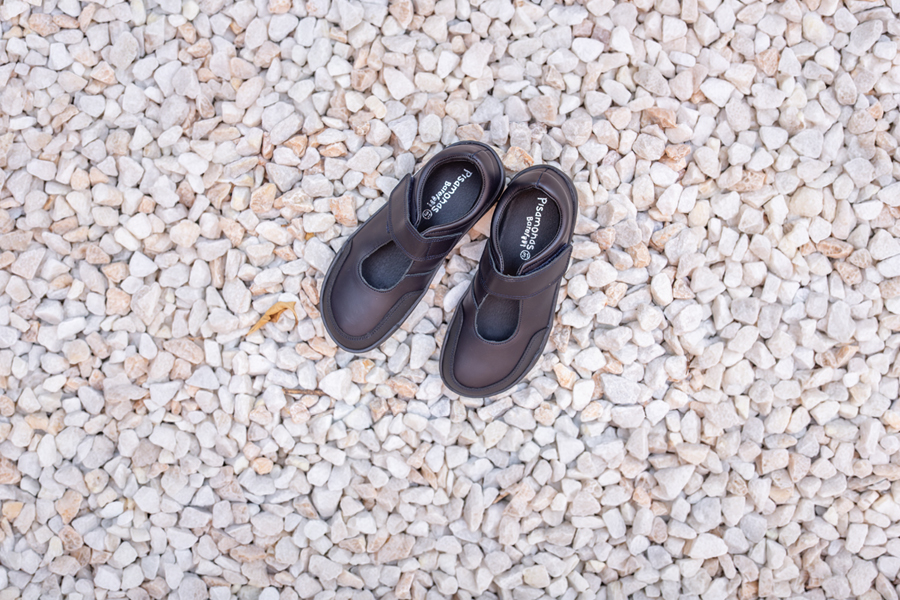 Barfuß-Lederschuhe Mary-Jane-Stil Mädchen