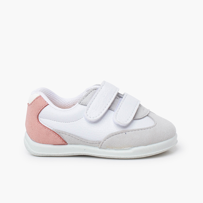 Minimalistische Sportschuhe farbiger Fersenkappe Rosa