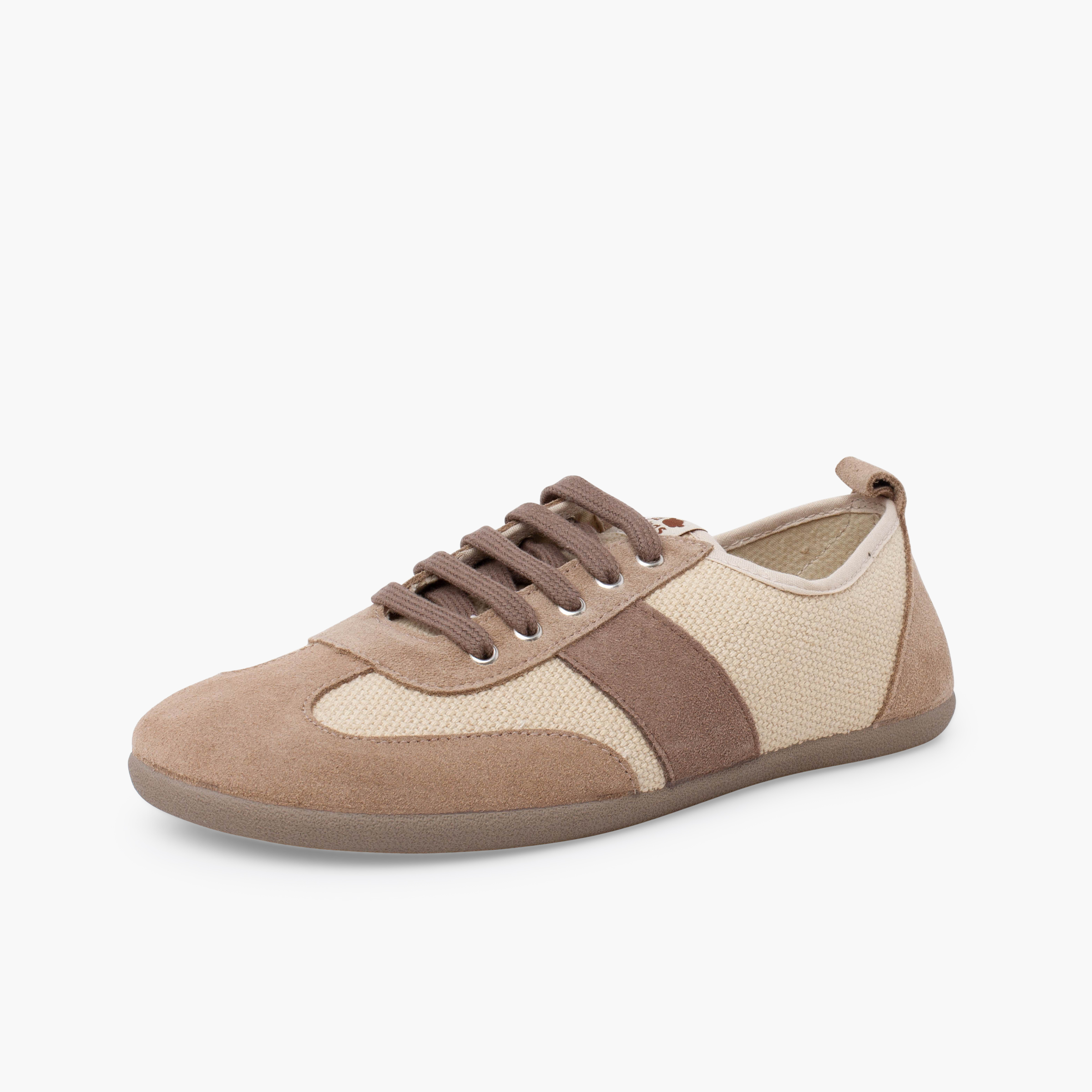 Barfuß-Sneaker Canvas und Wildleder große Größen Erde