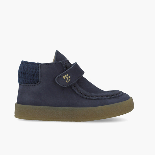 Wallaby-Boots gefüttertem Schaft Klettverschluss Marineblau