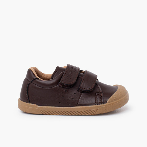 Weiche Barefoot-Sneaker veganem Leder Braun