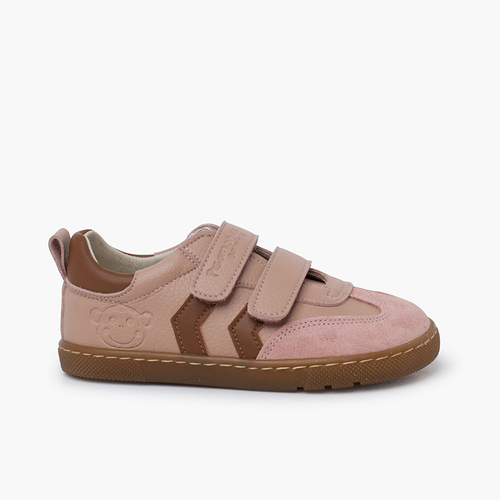 Barfuß Kindersneaker Seitenstreifen Rosa