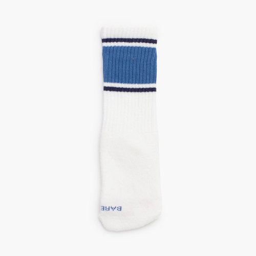Barefoot Sport gestreifte Frotteesocken Französisch Blau
