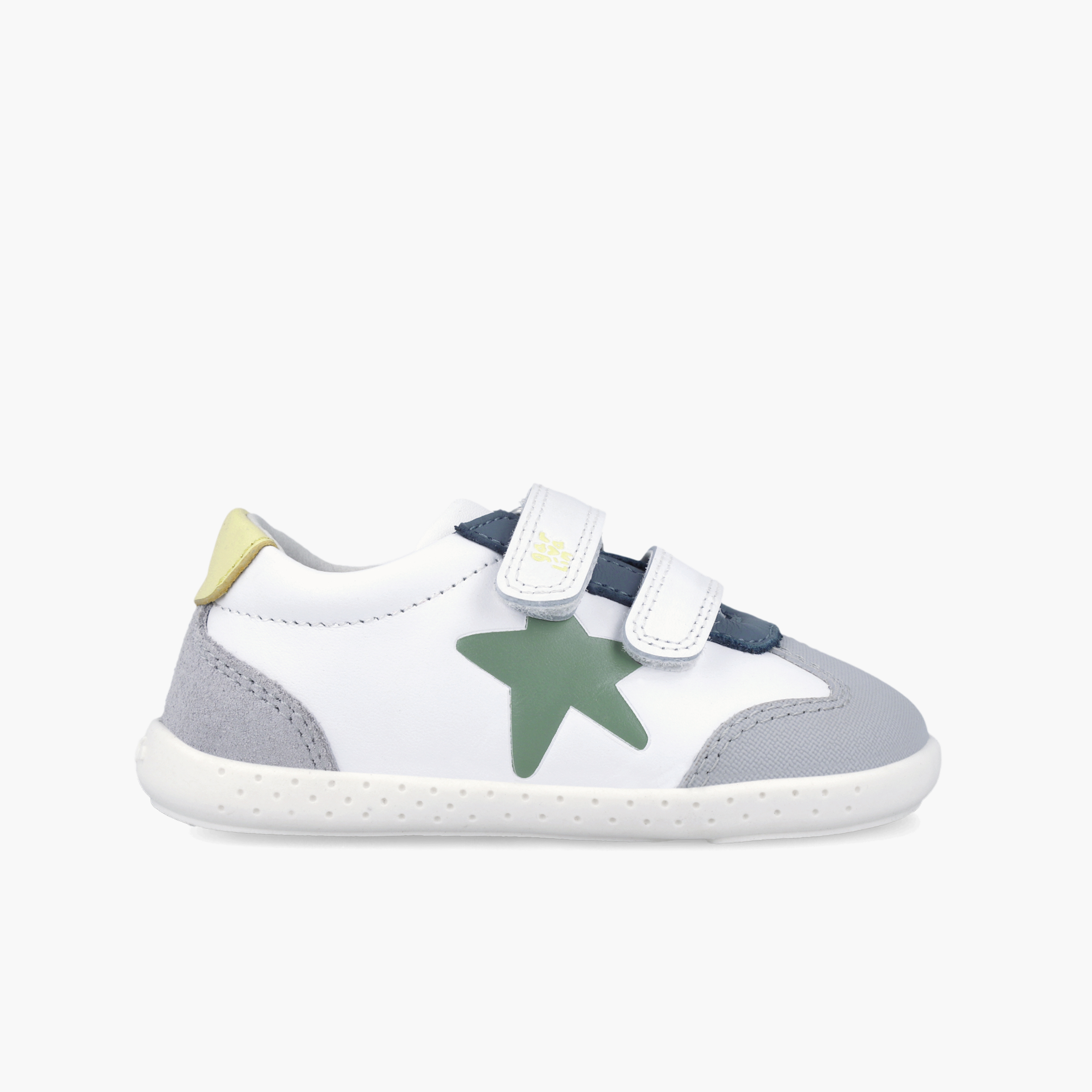 Barfuß-Lauflernschuhe mit Stern Blau kombiniert