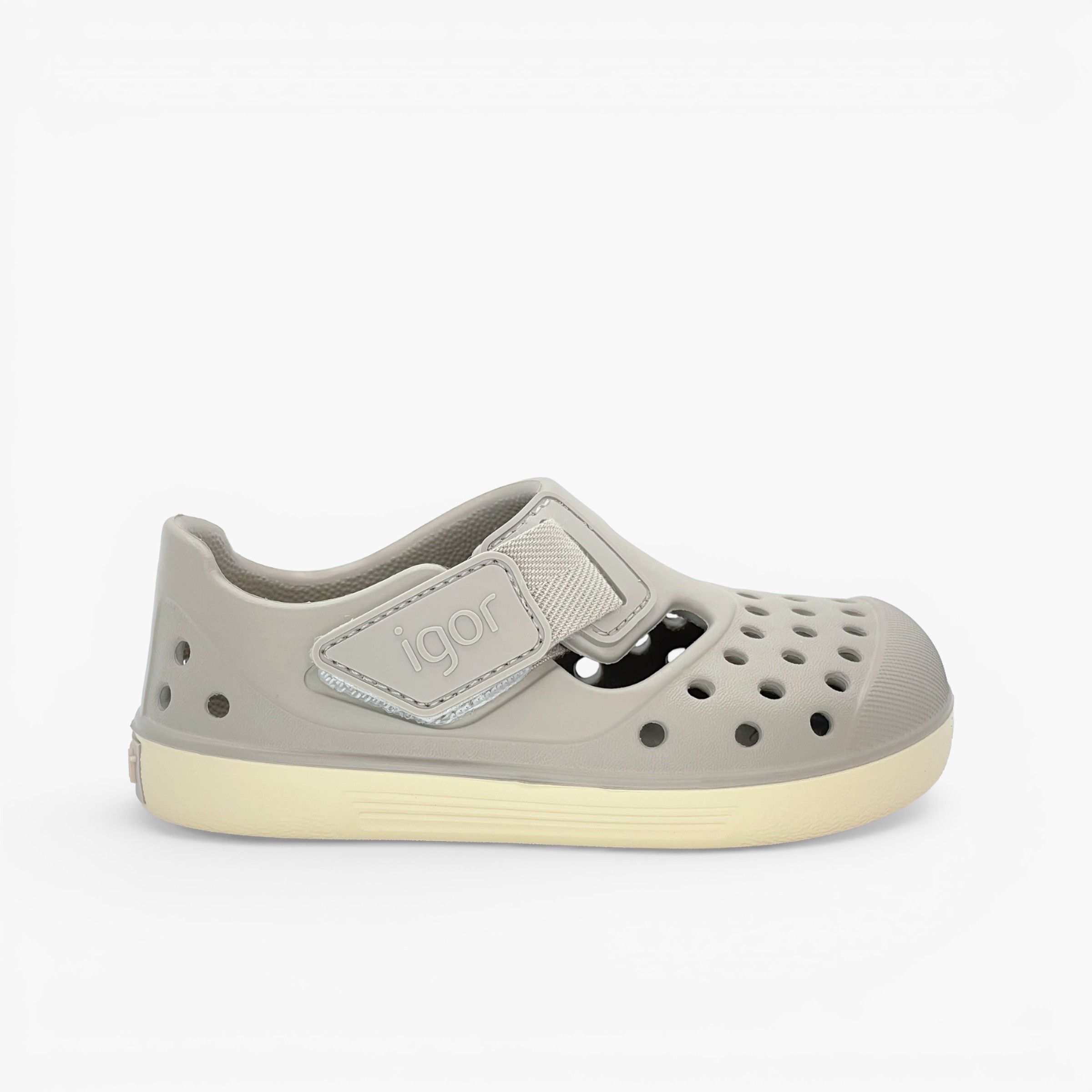 Strandsandalen Clog-Stil barefoot Malibu Sohle Creme Sand