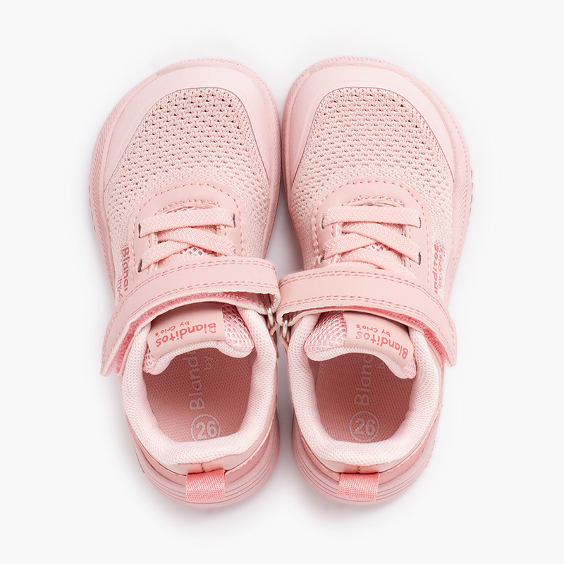 Blanditos Barfuß-Mesh-Sneaker Klettverschluss Rosa