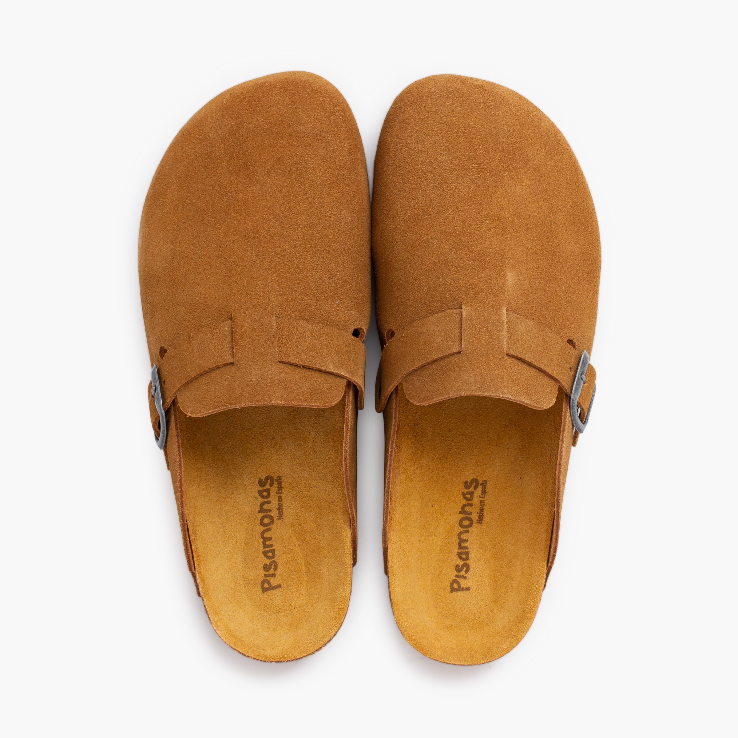 Bio-Clogs für Damen Spaltleder Kamel