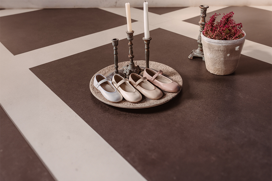 Barfuß Mary Janes Kommunion Klettverschluss Knopf