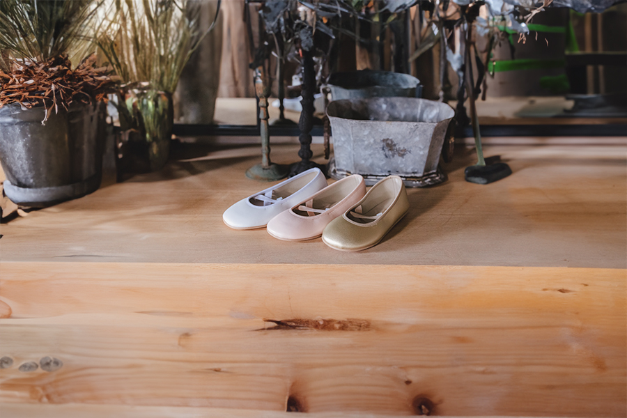 Barfuß Ballerinas Kommunion Balletstil