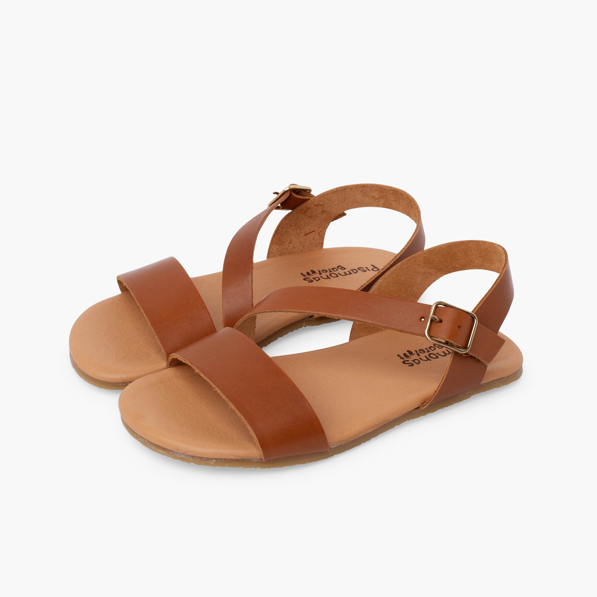 Barefoot-Sandalen mit Kreuzriemen Leder