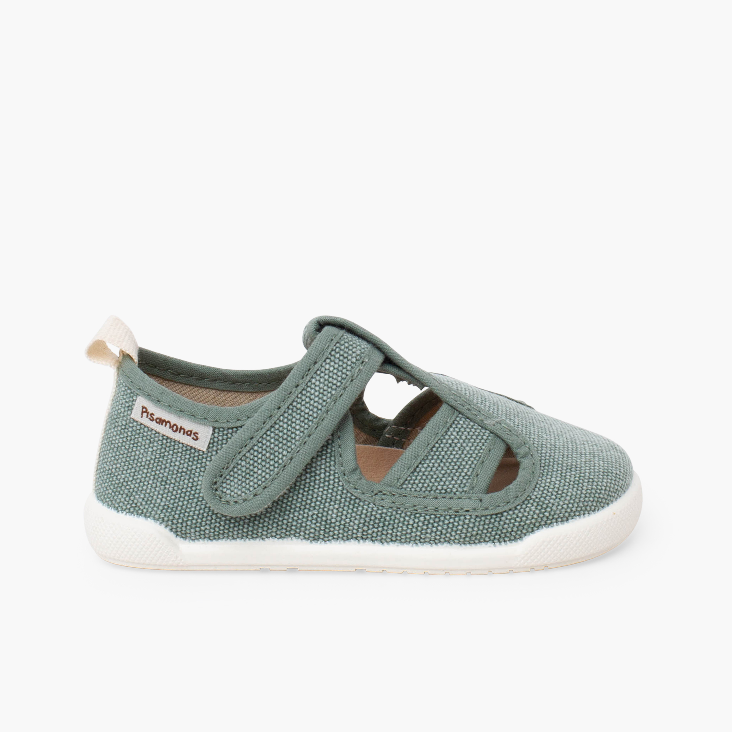 Geschlossene Barfußsandalen Canvas Jungen Grün