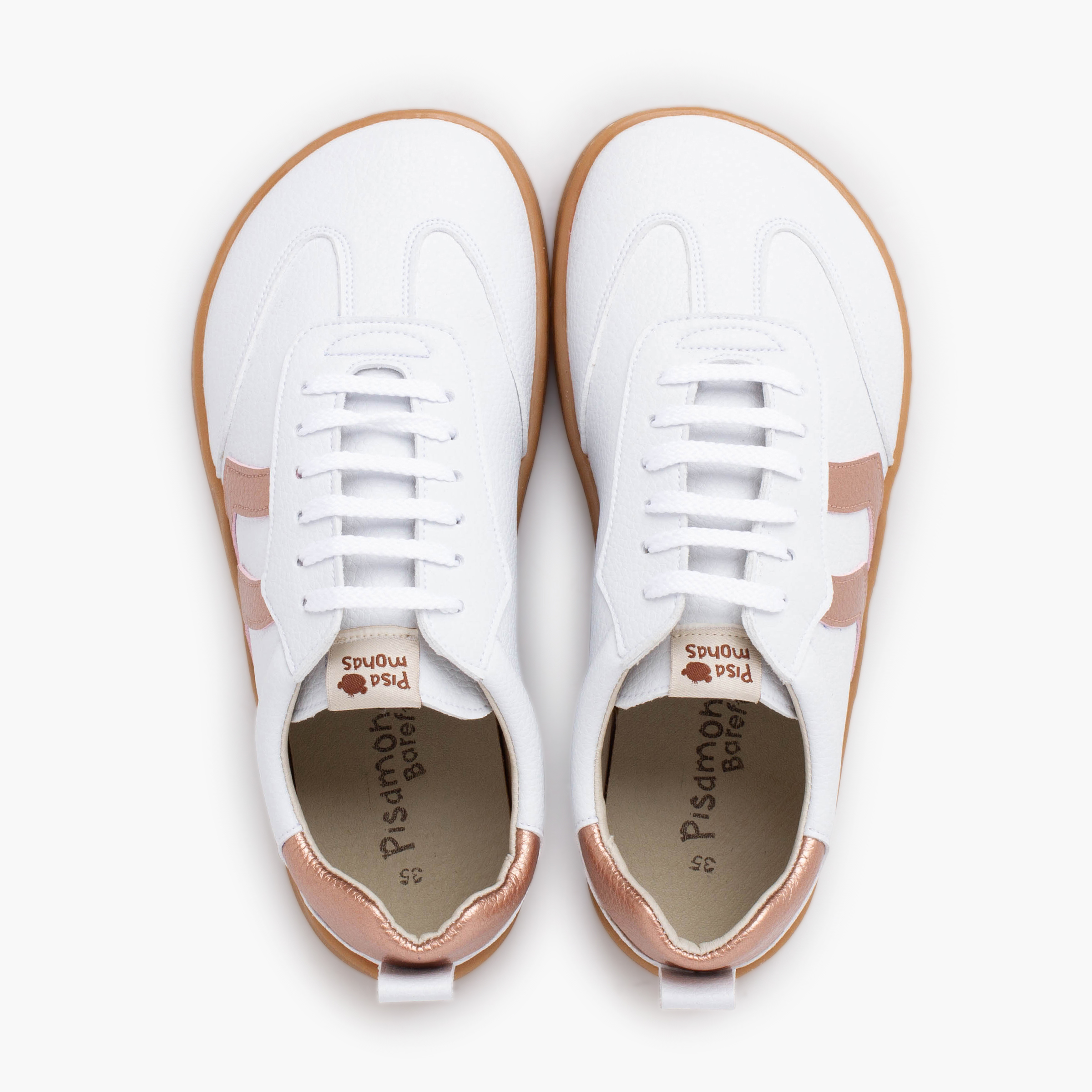 Barfuß Sneaker Schnürung große Größen Bronze