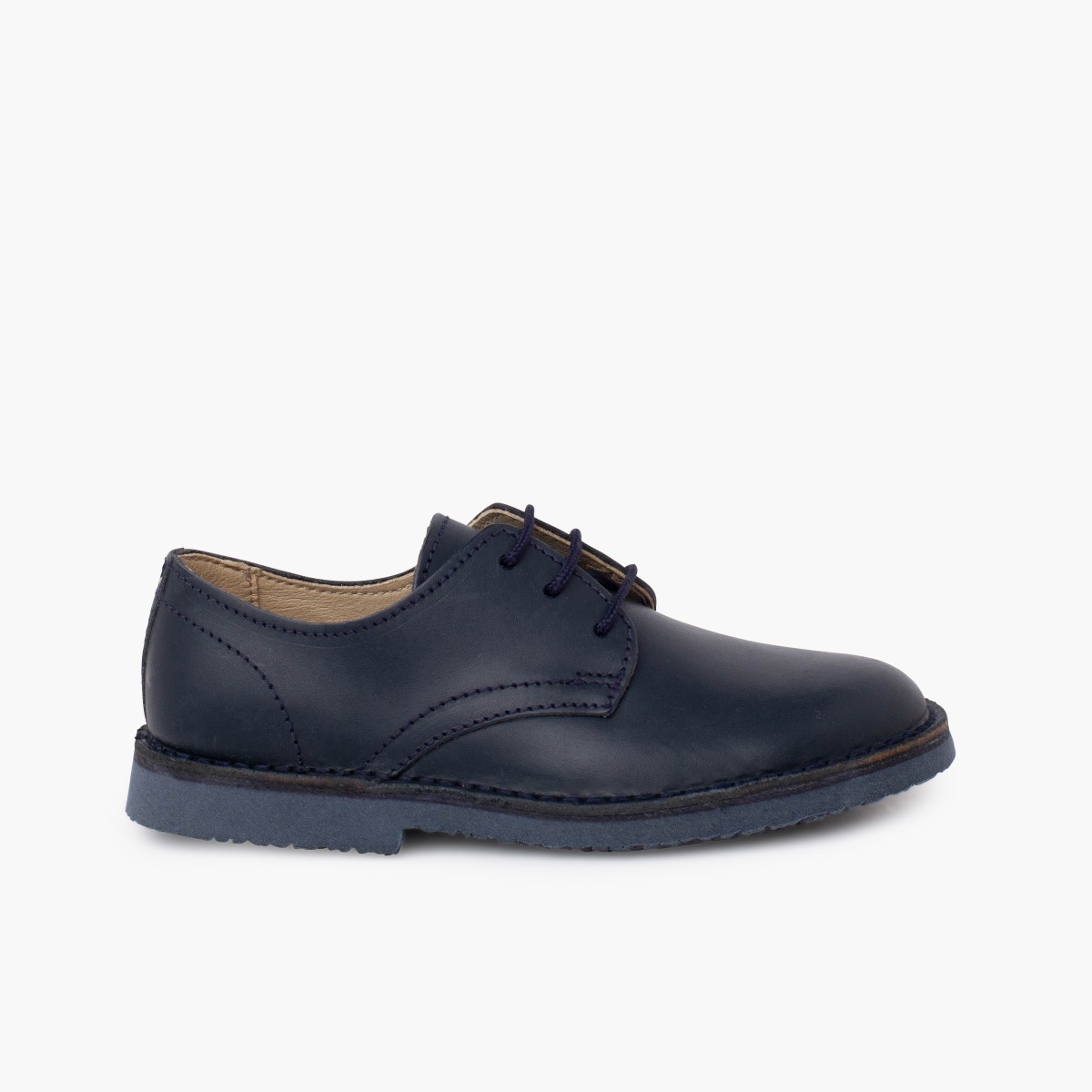 Elegante Blucher-Schuhe aus Leder für Jungen Marineblau