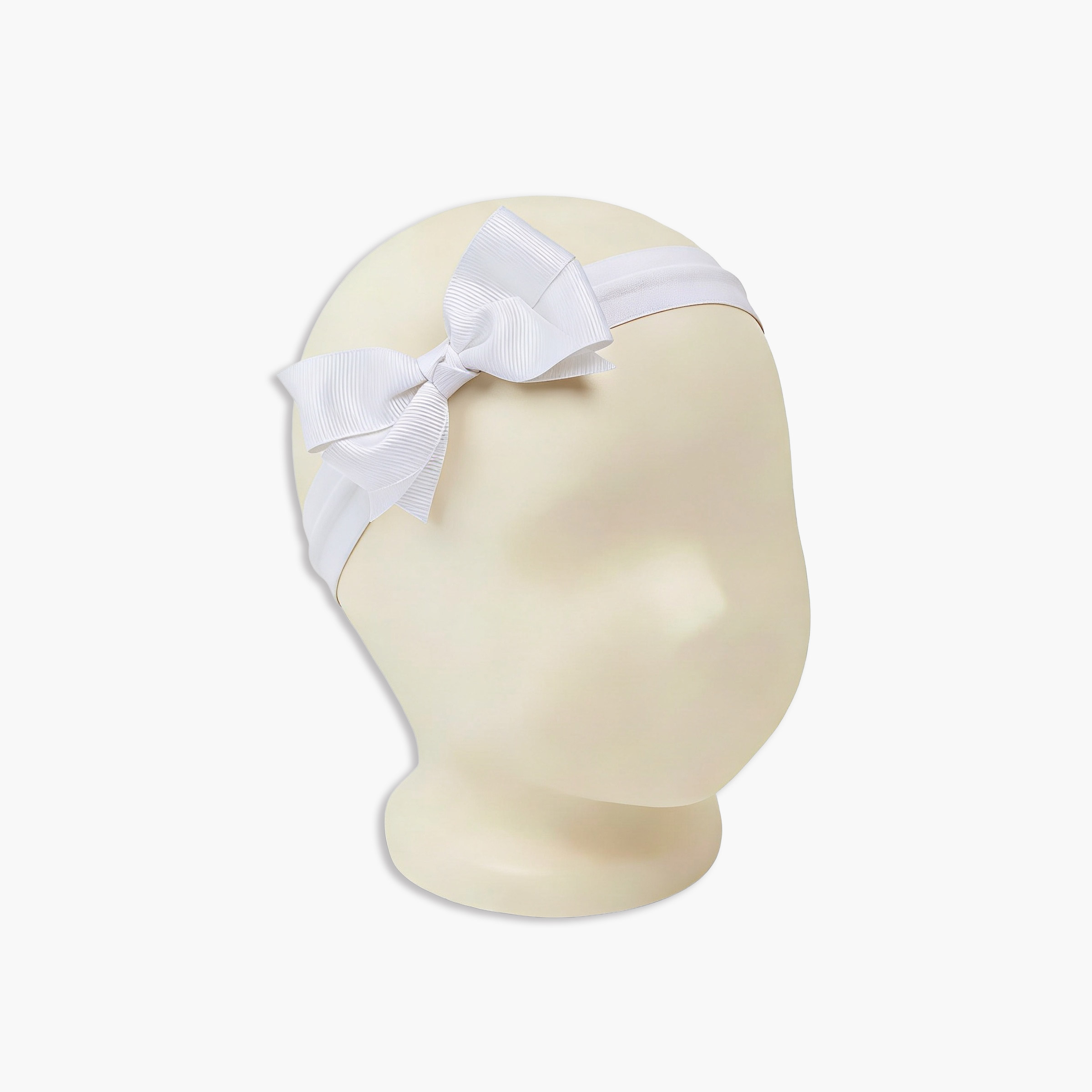 Elastisches Haarband mit Schleife Weiß