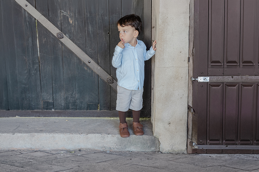 Barfuß Desert Boots für Kinder Lederoptik