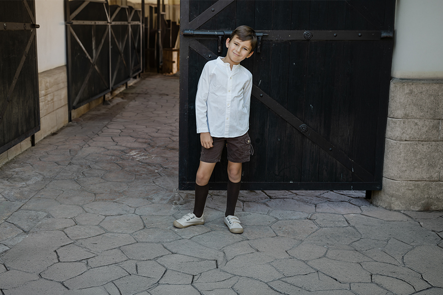 Barefoot-Sneaker Lederoptik Kontrastsohle
