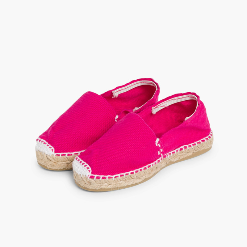 Espadrilles für Kinder mit Band Fuchsia
