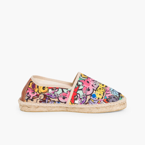 Bedruckte Espadrilles für Kinder und Erwachsene Graffiti
