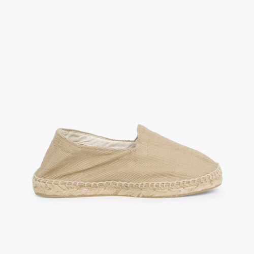 Espadrilles aus Zackenmuster in großen Größen 34-45 Sand