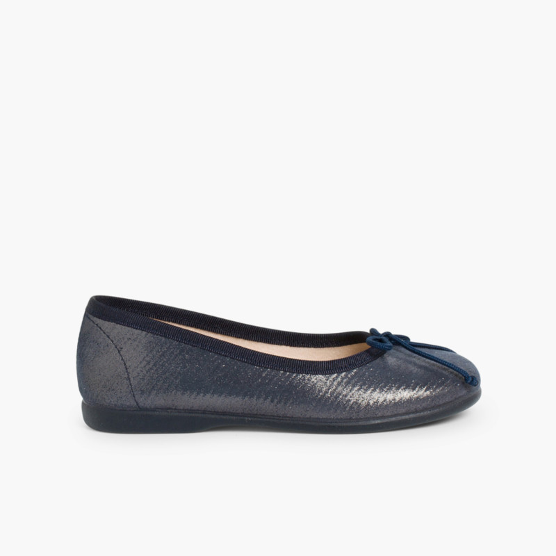 Brillo Ballerinas für Damen und Mädchen Marineblau