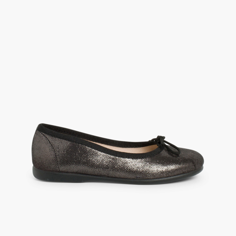 Brillo Ballerinas für Damen und Mädchen Schwarz