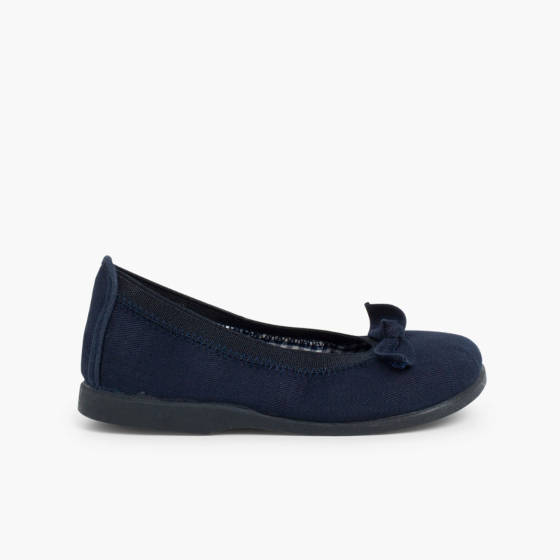 Ballerinas First Steps elastisches Leinenband Marineblau