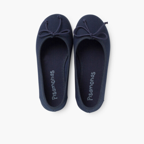 Ballerinas für Mädchen mit Schleife Marineblau