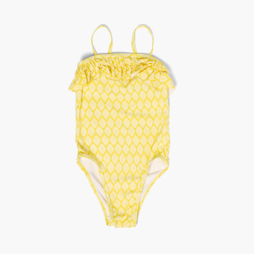 Lycra-Badeanzug für Mädchen Blätter
