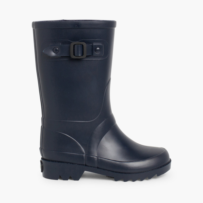 Gummistiefel für Jungen mit Schnalle Marineblau