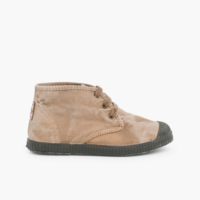 Winter-Schnürstiefel für Kinder Sand