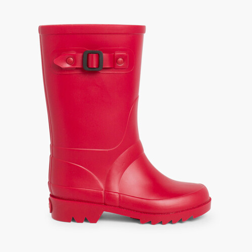 Gummistiefel für Jungen mit Schnalle Rot