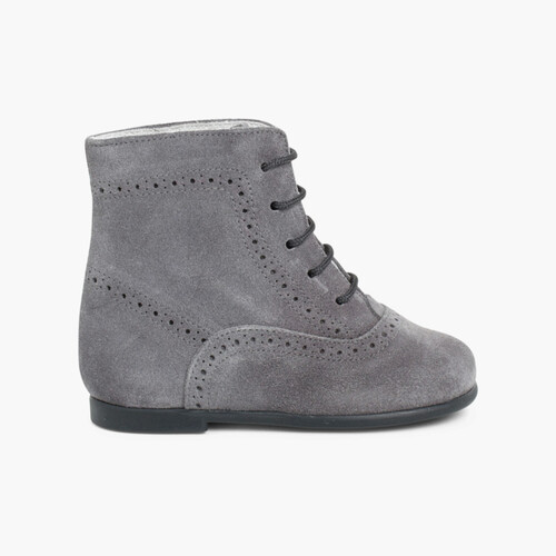 Stiefel für Mädchen aus Wildleder Grau