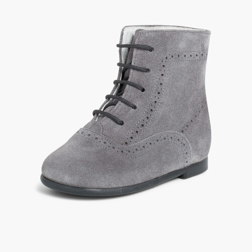 Stiefel für Mädchen aus Wildleder Grau