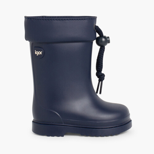Gummistiefel für Kleinkinder mit verstellbarem Schaft Marineblau