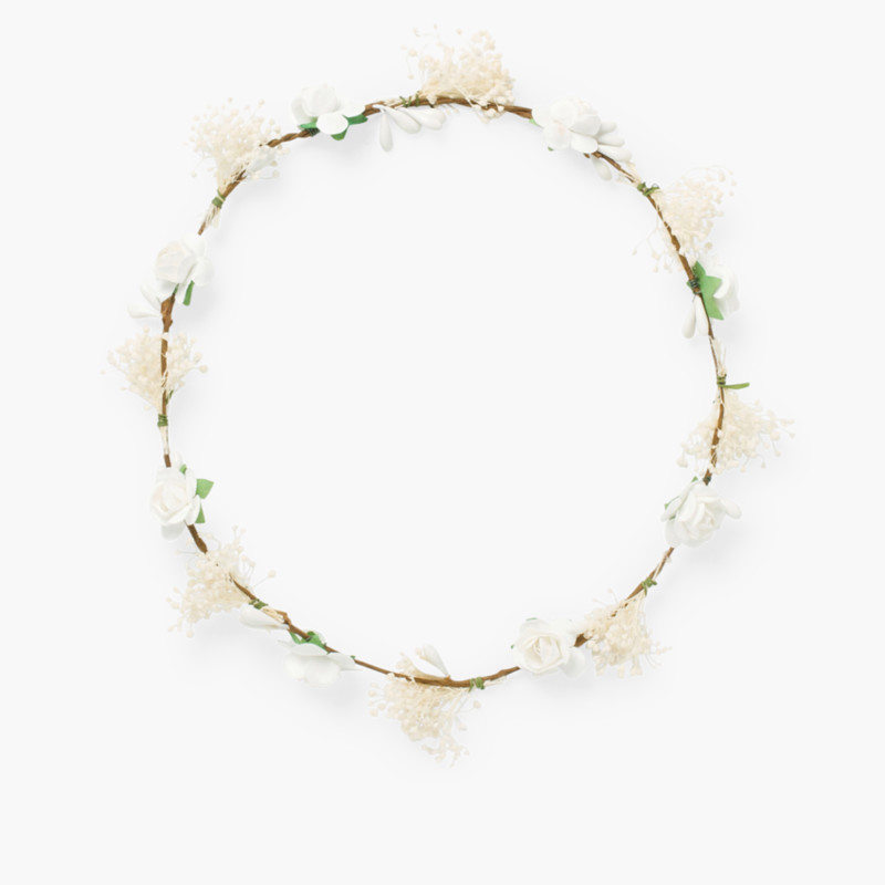 Einfache Blumenkrone mit Gipskraut Weiß