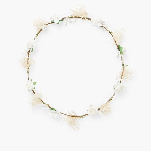 Einfache Blumenkrone mit Gipskraut Weiß